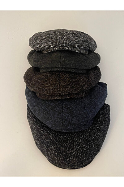 Rupen Kraft Peaky Blinders Model Men's Cap - Draped Wool English, Gray