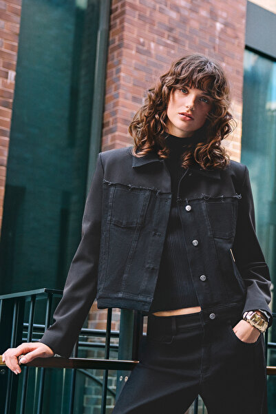 Love My Body Moda Tutkusu Garnili Denim Ceket