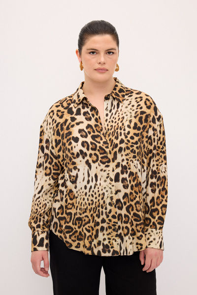 Love My Body Uzun Kollu Desenli Gömlek