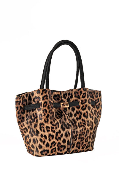 KOÇAK ÇANTA Women's Lock Detailed Nubuck (Suede) Hand and Shoulder Bag