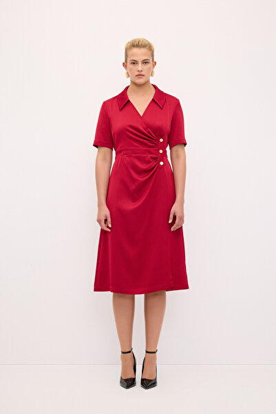 Love My Body Büzgülü Kısa Kol Elbise