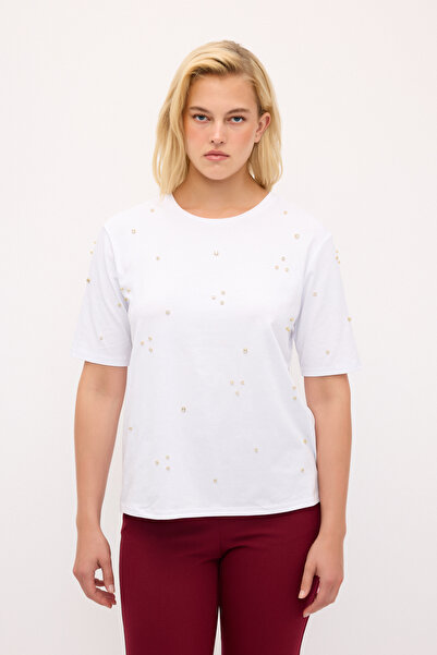 Love My Body Taş Detaylı Tişört