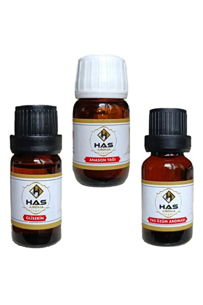 Has aroma Tekirdağ Kiti 3'lü Set 3X15GR (Anason yağı, yaş üzüm aroması, glise...