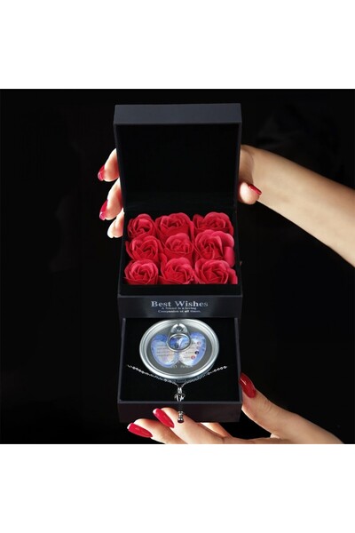 Hediyecin Heryerde Mysterious Pearl Necklace in Rose Oyster Combination Oyster Necklace