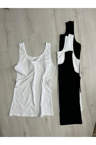 ParisTrend Thick Strap Winter 4-Piece Lycra Combed Cotton Women's Undershirt