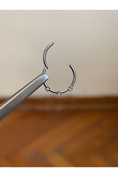 Rupen Kraft 316 L Surgical Steel - Atomic Stone Cartilage Piercing, Rook Orbital Helix Septum