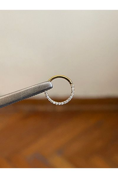 Rupen Kraft 316 L Surgical Steel - Atomic Stone Cartilage Piercing, Rook Orbital Helix Septum