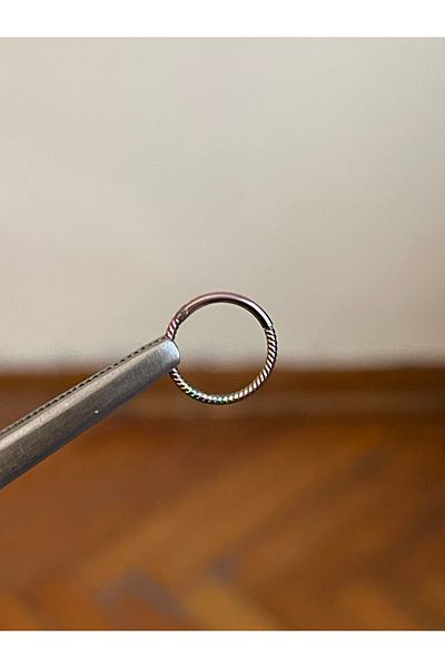 Rupen Kraft 316 L Surgical Steel Twisted Cartilage Piercing Rook Orbital Helix Septum Piercing