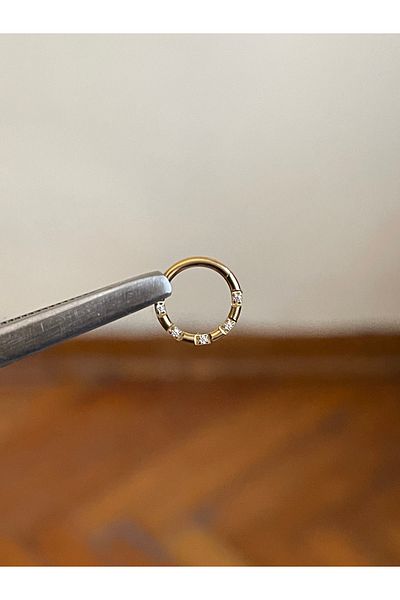 Rupen Kraft 316 L Surgical Steel - Atomic Stone Cartilage Piercing, Rook Orbital Helix Septum