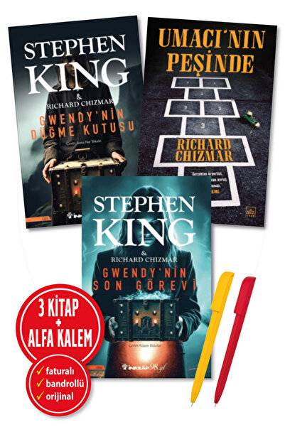 İnkılap Kitabevi Alfa Kalem+Richard Chizmar-Stephen King 3 Kitap Gwendy'nin D...