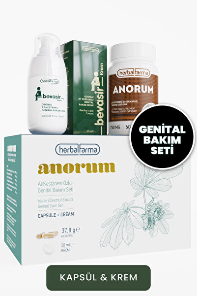 Anorum At Ketanesi Özlü Genital Bakım Seti 60 Kapsül 50ml Krem