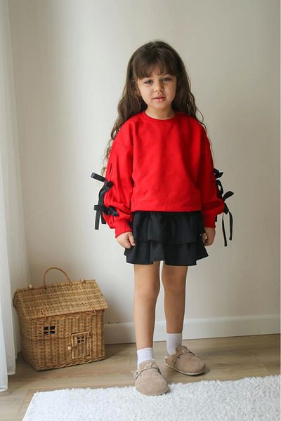 Juno kids Red Ribbon Skirt Set