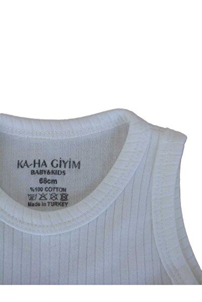 KA-HA Giyim %100 Pamuklu 3'lü Çıtçıtlı Bebek Body Zıbın / Pamuklu Bebek Atlet / Bebek Çıtçıtlı / Organik