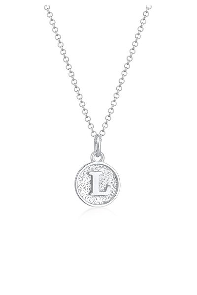 ELLI Colier Inițiale Trombocite Litera L Minimal În Argint Sterling 925