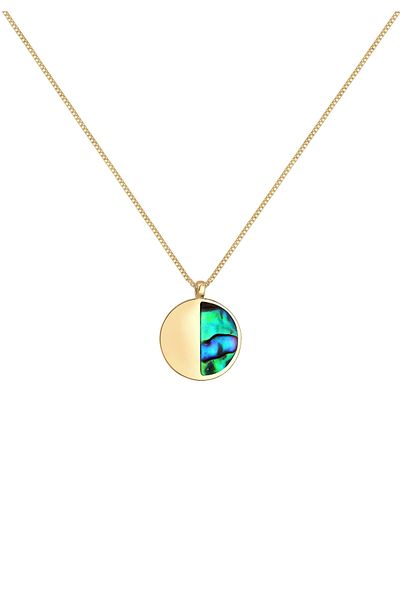 ELLI Náhrdelník Geo Nautical Abalone - Platelet & Pearl 925 Sterling Silver Shell