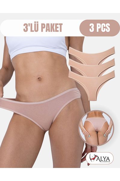 ALYA UNDERWEAR Γυναικεία βραζιλιάνικη κιλότα 3 τεμαχίων (TEN)