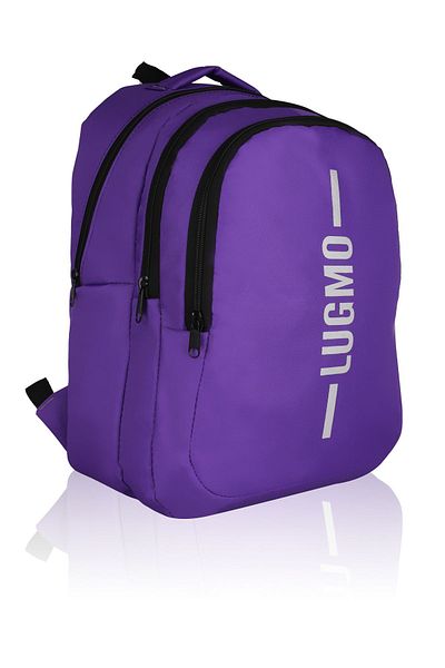 LUGMO Purple Waterproof Junior High School Bag - Pen Holder and Washable High School Bag