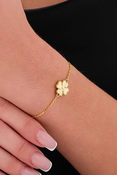 AcestesDesign Yonca 4 Yapraklı Şans Model Lazer Kalemli Işıltılı ve Zarif Öze...