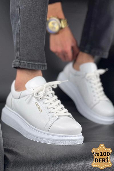 Chekich CH257 DBT Estrella Leather Men's Shoes WHITE