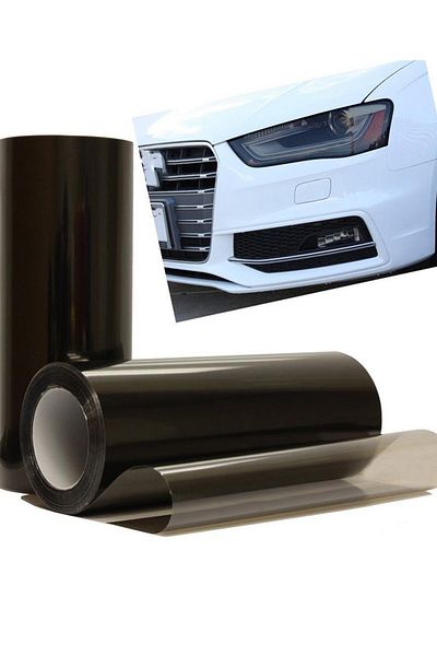 MeyZone 30cm X 9 Meters Light Black Headlight Stop Film Headlight Foil Light Black Headlight Scratch Scratch Blocker Foil
