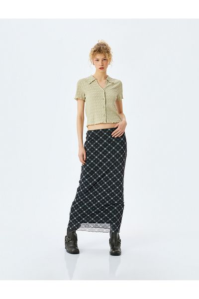 Koton Green Short Sleeve Blouse For Women