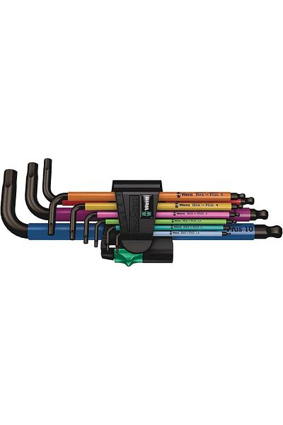 wera Chicshopx 05073593001 950/9 Hex-Plus Colorful 9 Piece Black Coating L-Key Set Star Shop Trend 52