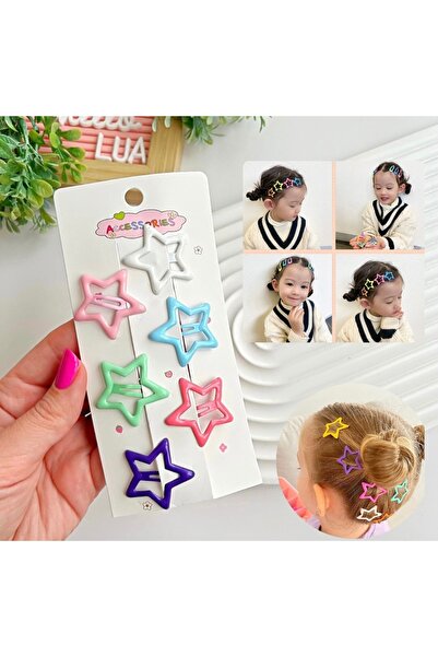 Lua Butik 6 bucăți mini stele cu agrafă pentru fetiță