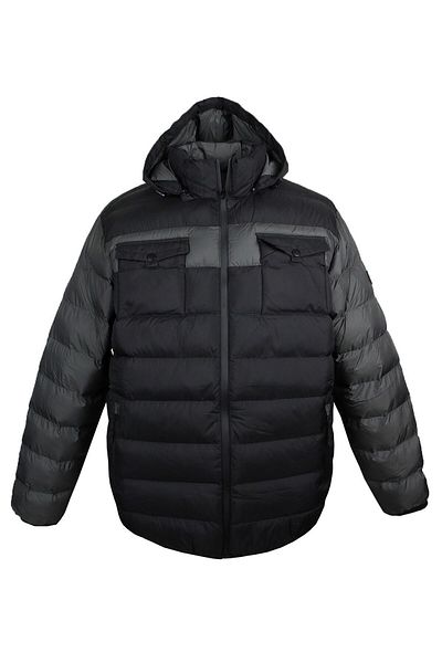 DEKONS Men's Large Size Oversize Thick Winter Hooded Coat Suitable for Weight between 125-132