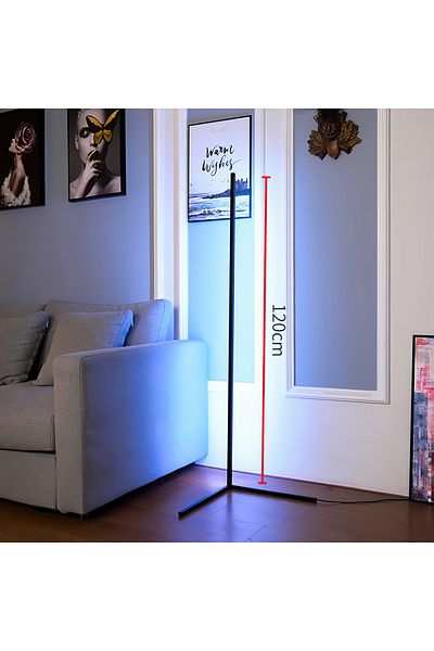 Arabest مصباح أرضي ذكي RGB، إضاءة خلفية محيطة، إضاءة LED حديثة بسيطة قابلة للتعتيم، 20 وات