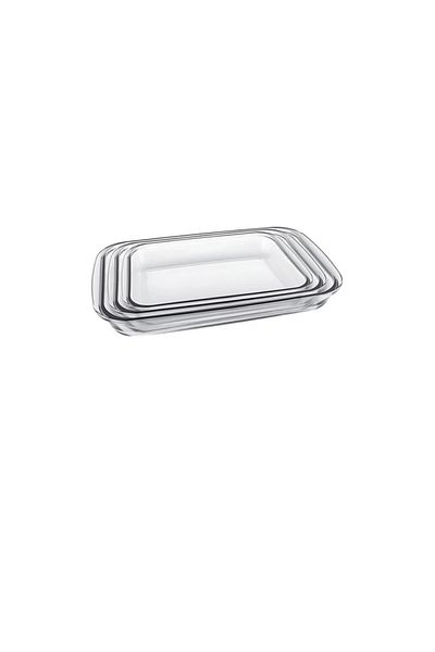 mijotex 3-Piece Rectangular Baking Dish Set, Clear
