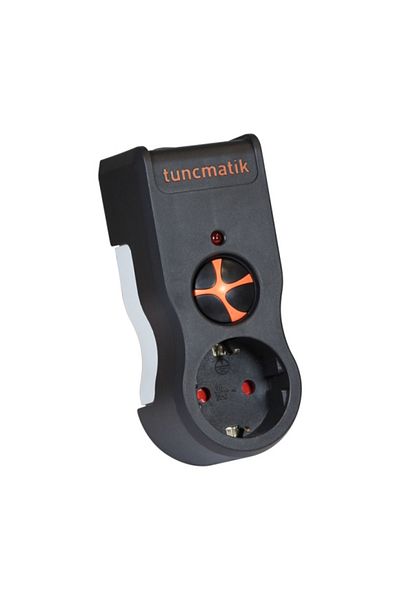 Tunçmatik Single Surge Protected Socket Black Powersurge Tsk19020