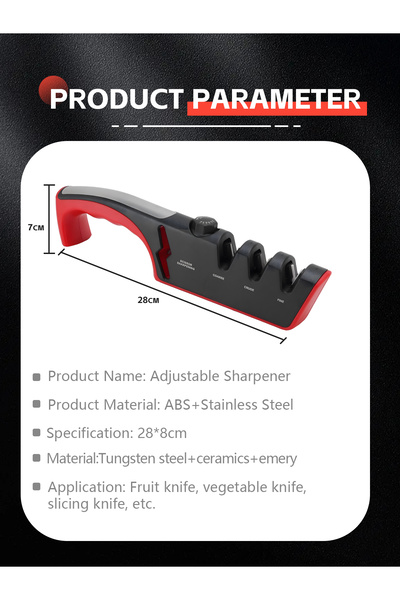 COOYA 4 in 1 Knife Sharpener,Adjustable Durable Non Slip,Use for Repair,Polish,Sharpen,Chef's Gift