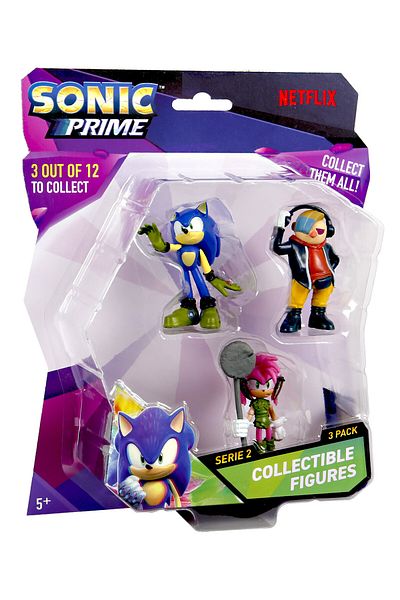 Sonic Figure Blister 2.5-Inches, 3-in-1 Pack, Assorted (Character May Vary)