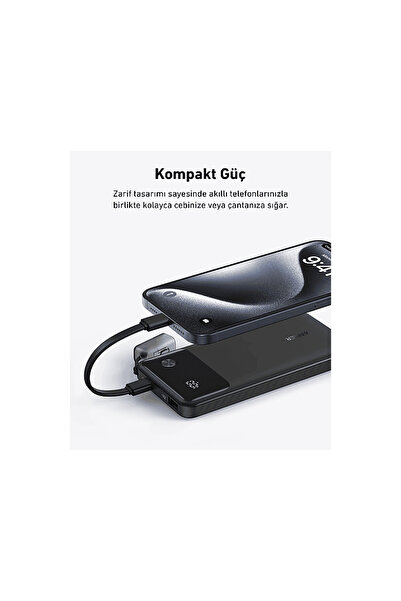 Anker 10.000mAh 22.5 W Hızlı Şarj Taşınabilir Şarj Cihazı Siyah