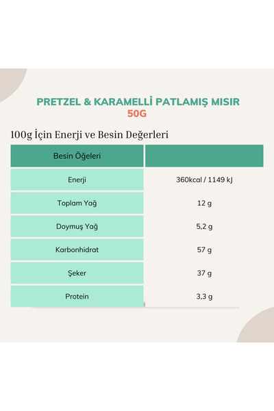 Rich Corn Richcorn Gurme Patlamış Mısır- Pretzel & Karamelli Popcorn 50 g