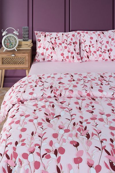 Evim Danny 100% Cotton Akfil Cotton Double Duvet Cover Set 200X220Cm Pink
