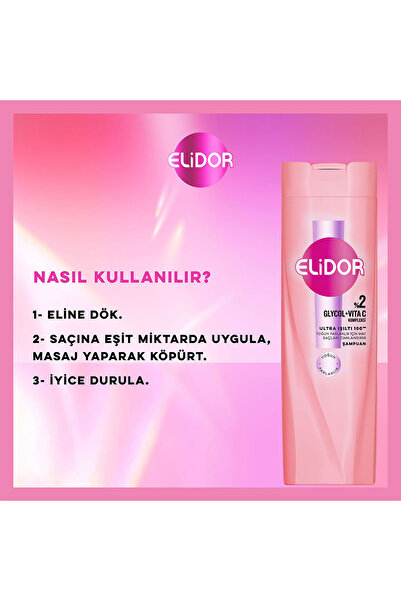 Elidor Ultra Işıltı Yoğun Parlaklık Saç Bakım Seti 4'lü