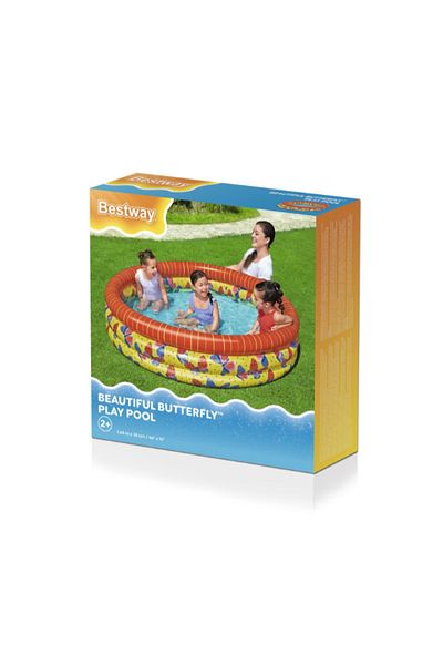 BESTWAY ® φ66" x H15"/Φ1.68m x H38cm Beautiful Butterfly Play Pool