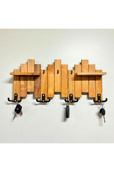 MAVİ TREND Ahşap Duvar Ve Kapı Askısı Elbise Anahtarlık Askılık Piyano Modeli...