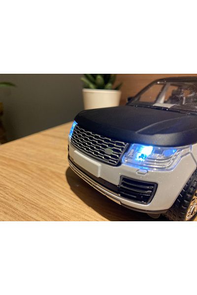 liss çarşı سيارة موديل 1.24 بوصة من رينج روفر Suv بمقابض معدنية وأبواب مفتوحة ومصباح أمامي وضوء إيقاف الصوت