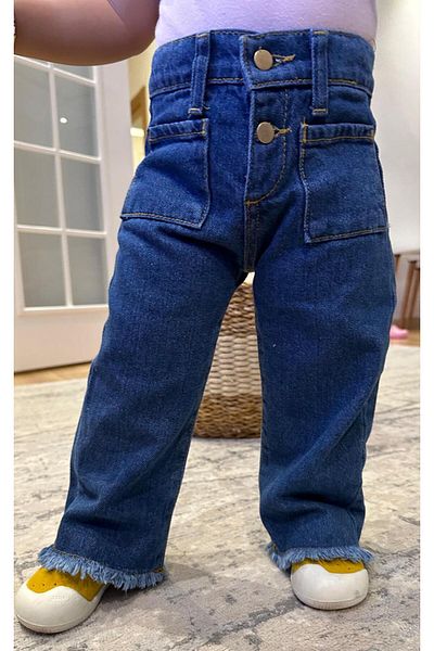 minny max Wide Leg Girls Denim Jeans
