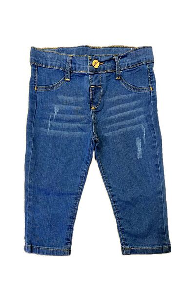 minny max Children's Jean Light Blue Denim Trousers Denim Fabric with Adjustable Elastic Waist