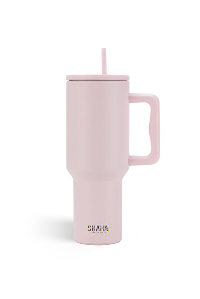 SHAHA VACCUM BOTTLE WITH STREW 1.2L PINK