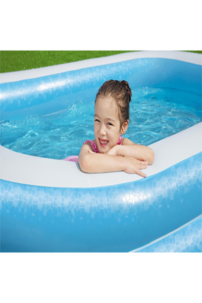 BESTWAY Blue Rectangular Pool 201Cm X 150Cm X 51Cm 26-54346