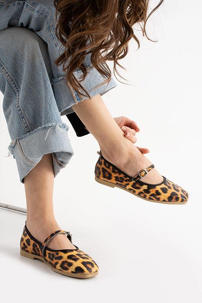 Moda Frato Modafrato AL-142 Buckle Ballerina Casual Γυναικεία Παπούτσια Home Ballerinas