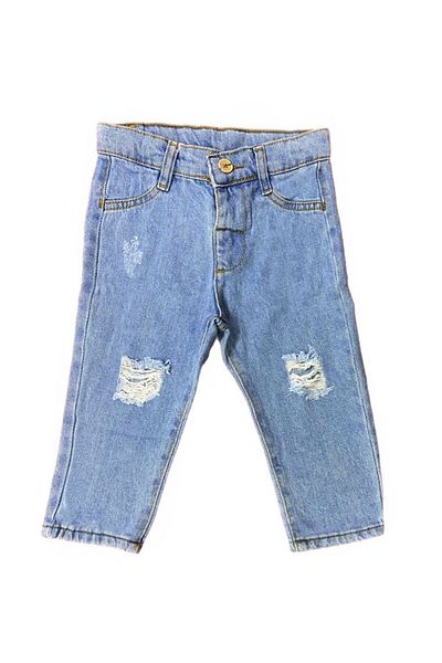 minny max Children's Jeans Light Blue Jeans with Ripped Detail