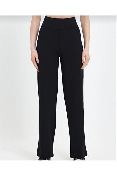 Butik Pantaloni Palozzo cu buzunare cu centură neagră