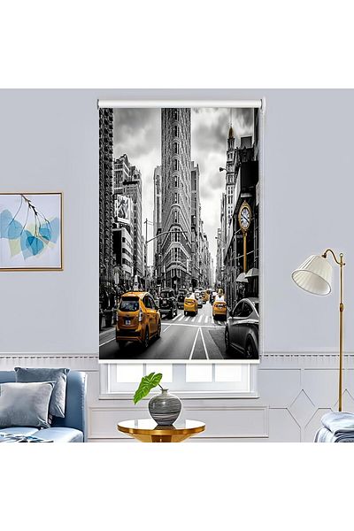 COOYA Blackout Roller blind,Geometry pattern,Heat and UV Protection,Suitable for Bedroom,200cmx200cm