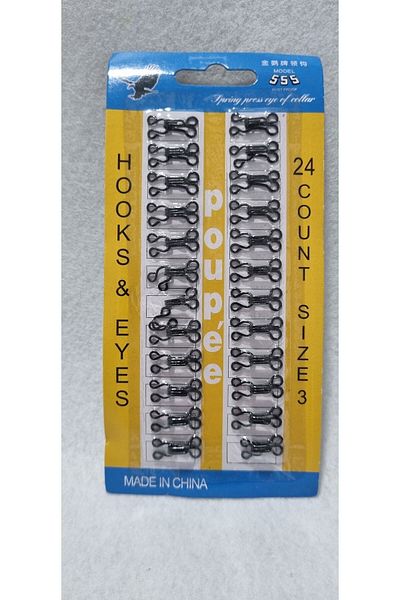 Kayıran aksesuar 24-Piece Black Agraph Button Clasp - 1.8cm, No:3 for Bra, Skirt, Vest and Undershirt