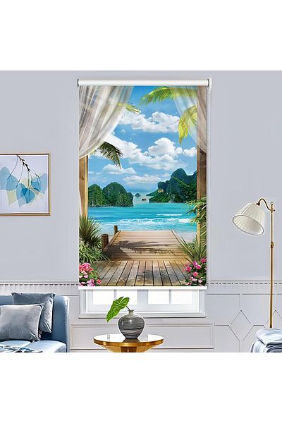 COOYA Roller blind,Window series pattern,heat and UV protection,suitable for bedroom,200cmx150cm